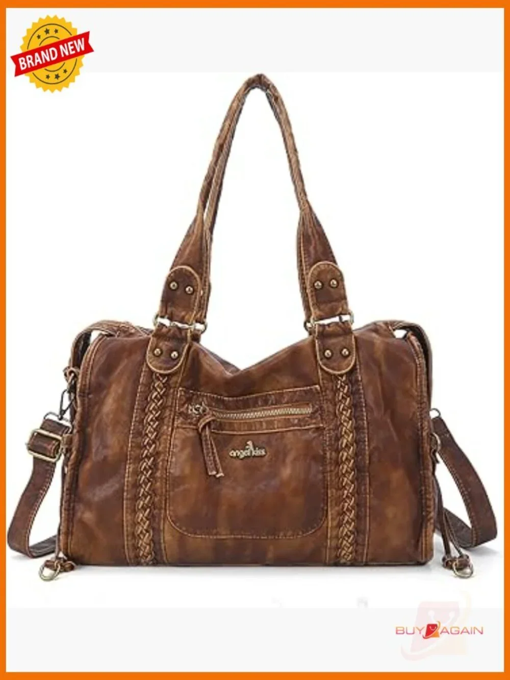 Vegan Leather Large Hobo Satchel Tote Shoulder Bag for Women